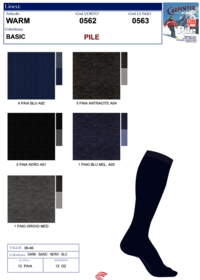 MEN'S SHORT SOCK 0562 WARM FLEECE Tellini S.r.l. Wholesale Clothing